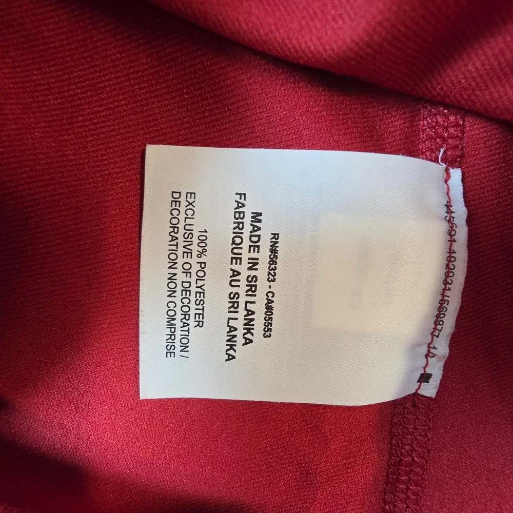 Nike Mens Dri-FIT Quarter Zip Pullover Red Training Running Top Large